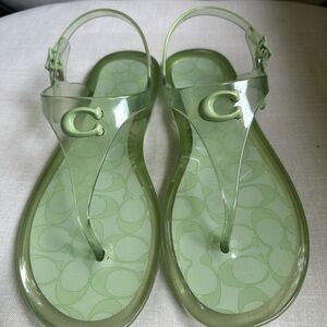 Coach Natalee Jelly Sandals, Pistachio sz 9. Only worn once!